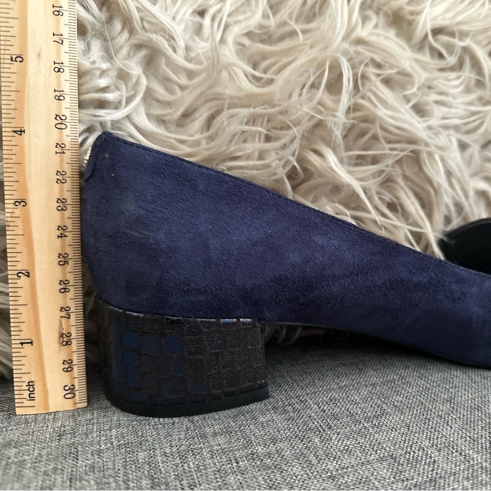 Anne Klein Deep Blue Suede Flats - Picture 4 of 7